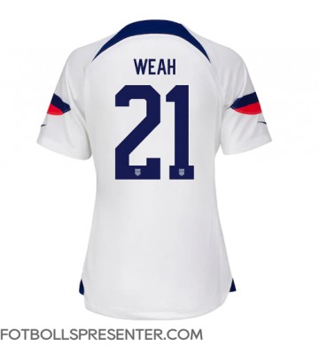 Förenta staterna Timothy Weah #21 Hemma Matchtröja Dam VM 2022 Kortärmad
